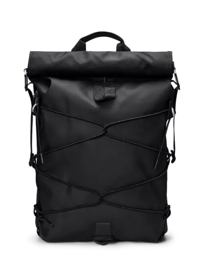 RAINS TRAIL CORD Plecak z rolowaną górą, uchwyt na laptopa 15" czarny - Plecaki
