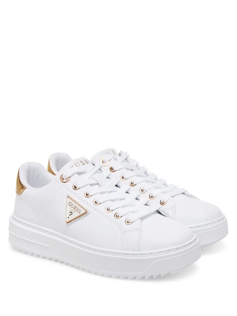 GUESS DENESA Adidasy białe złoto - Buty damskie
