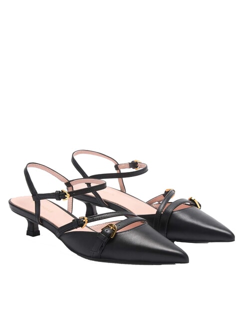 COCCINELLE FERNANDA Skórzane buty typu sling back Czarny - Buty damskie