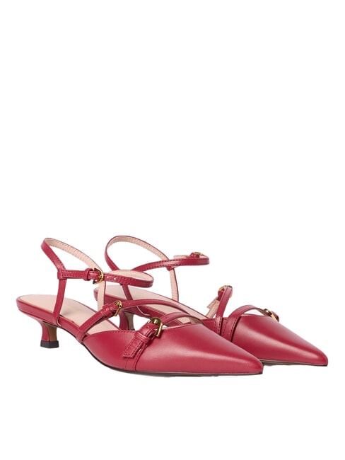 COCCINELLE FERNANDA Skórzane buty typu sling back sangria - Buty damskie