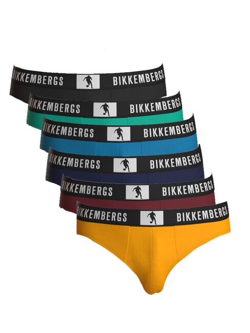 BIKKEMBERGS NEW PUPINO BRIEF 6 poślizg wielobarwność - Majtki męskie