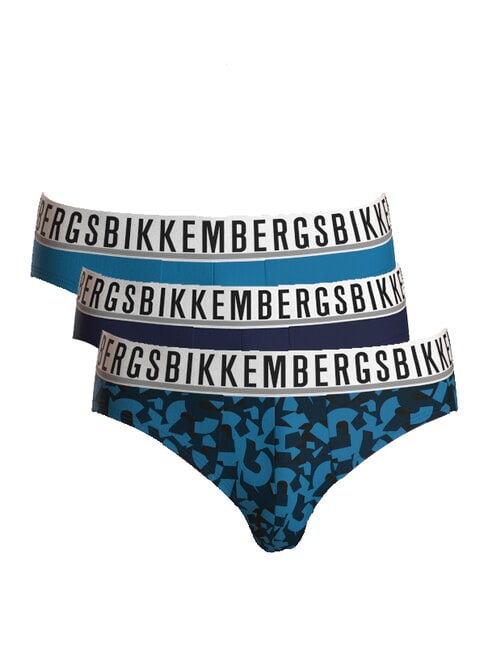 BIKKEMBERGS BRIEF MIX 3 poślizg ocean - Majtki męskie