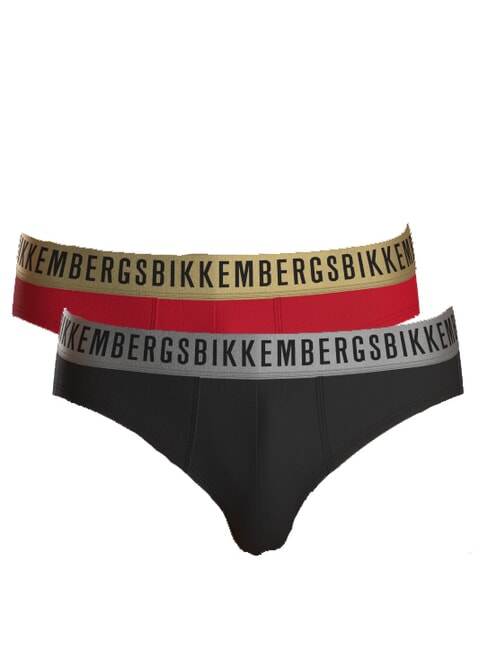 BIKKEMBERGS BRIEF 2 poślizg czerwony/czarny - Majtki męskie
