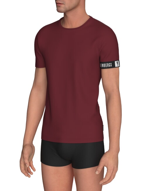 BIKKEMBERGS NEW PUPINO Koszulka bordeaux - Koszulki męskie