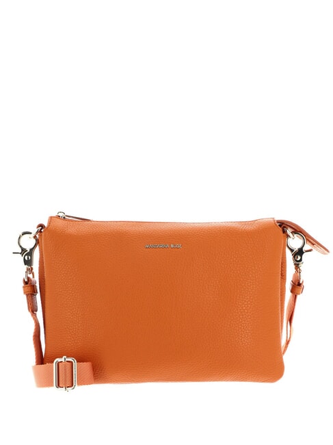 MANDARINA DUCK MELLOW LEATHER Torba skórzana z dwiema przegrodami marmolada - Torby damskie