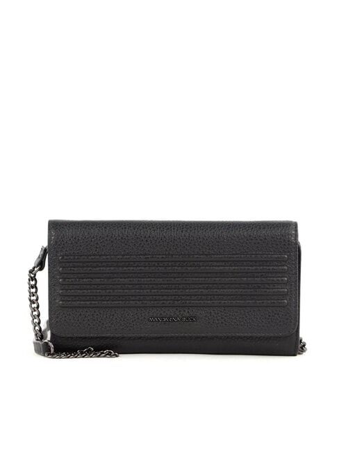 MANDARINA DUCK I-CON Skórzany portfel kopertówka Czarny - Portfele damskie