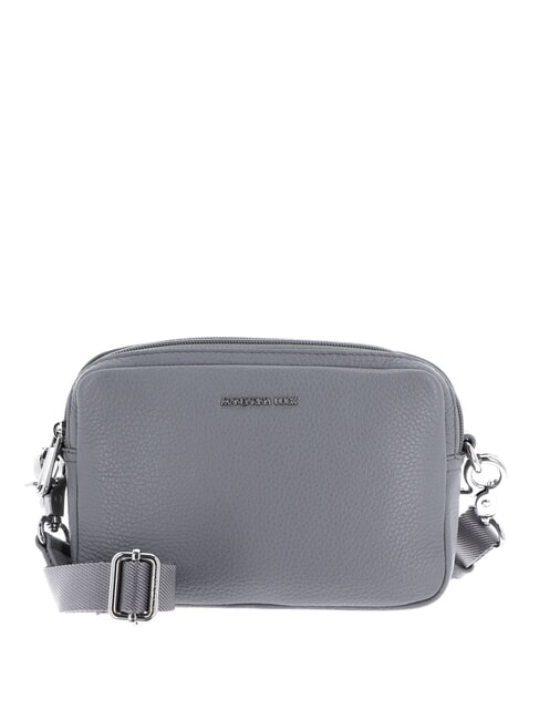 MANDARINA DUCK MELLOW LEATHER Skórzana torba na ramię niebo grudniowe - Torby damskie