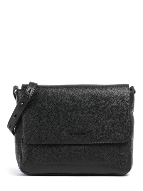 MANDARINA DUCK MELLOW LEATHER Skórzana torba na ramię z klapką Czarny - Torby damskie