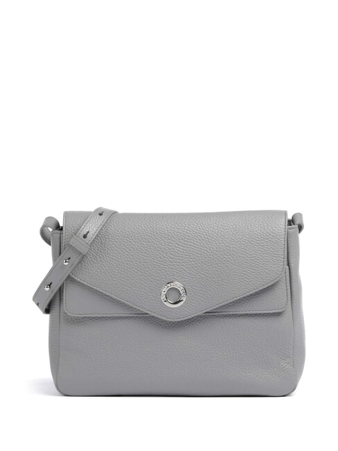 MANDARINA DUCK MELLOW LEATHER Torba skórzana z klapką niebo grudniowe - Torby damskie