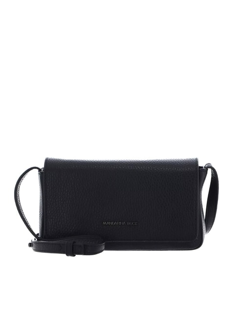 MANDARINA DUCK MELLOW LEATHER Mała skórzana torba na ramię Czarny - Torby damskie