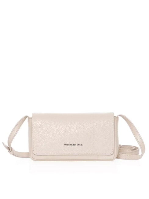 MANDARINA DUCK MELLOW LEATHER Mała skórzana torba na ramię ciepły szary - Torby damskie
