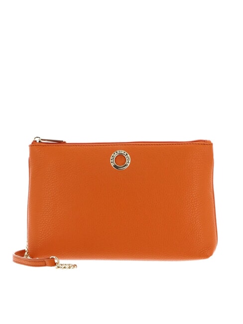 MANDARINA DUCK MELLOW Skórzany łańcuch na ramię marmolada - Torby damskie