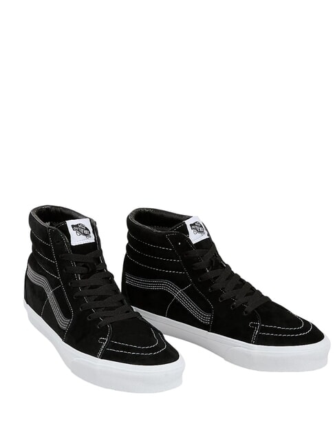 VANS SK8-HI  Skórzane trampki czarna zamszowa świnia - Buty uniseks