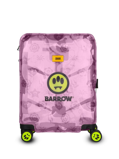 CRASH BAGGAGE SHARE x BARROW Przezroczysty wózek na bagaż podręczny czysty różowy - Bagaż podręczny