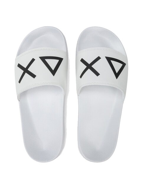SUN68 SLIPPERS LOGO Kapcie biały - Buty męskie