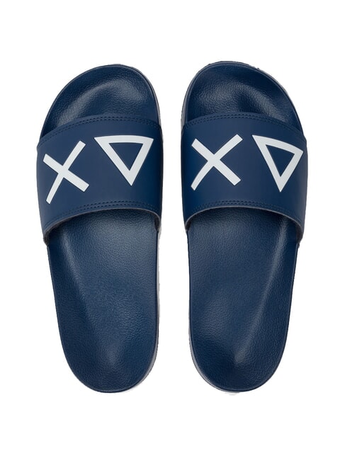 SUN68 SLIPPERS LOGO Kapcie granatowy - Buty męskie