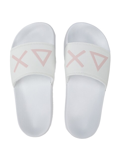 SUN68 SLIPPERS LOGO Kapcie biały - Buty damskie