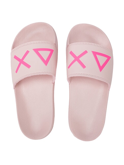 SUN68 SLIPPERS LOGO Kapcie róża - Buty damskie