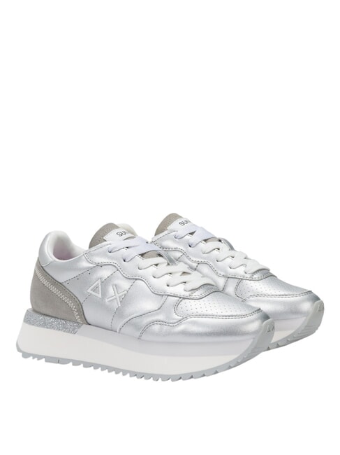 SUN68 BIG ALLY LEATHER Adidasy srebrny - Buty damskie
