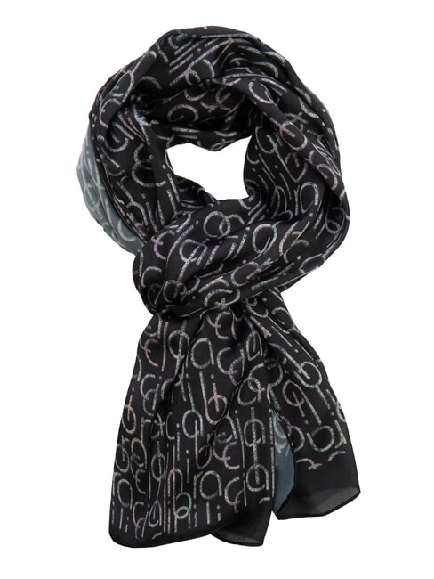 BRACCIALINI FOULARD Szalik z nadrukowanym logo na całej powierzchni czarny - Szaliki