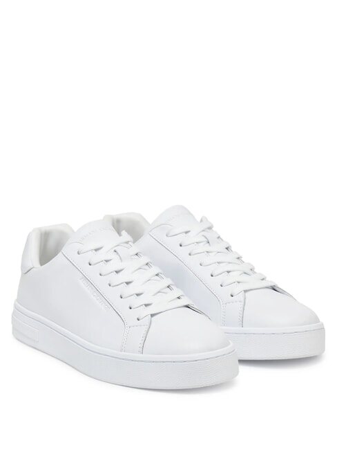 ARMANI EXCHANGE A|X COURTSIDE Skórzane trampki śnieżnobiały - Buty męskie