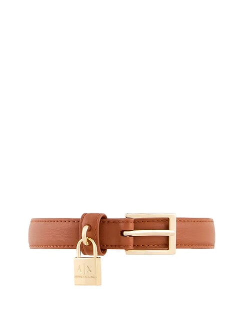 ARMANI EXCHANGE LOCK Pasek z zawieszką  whisky - Paski
