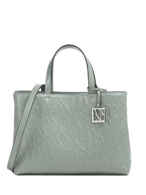 ARMANI EXCHANGE LOGO EMBOSSED Torebka z paskiem na ramię szałwia - Torby damskie