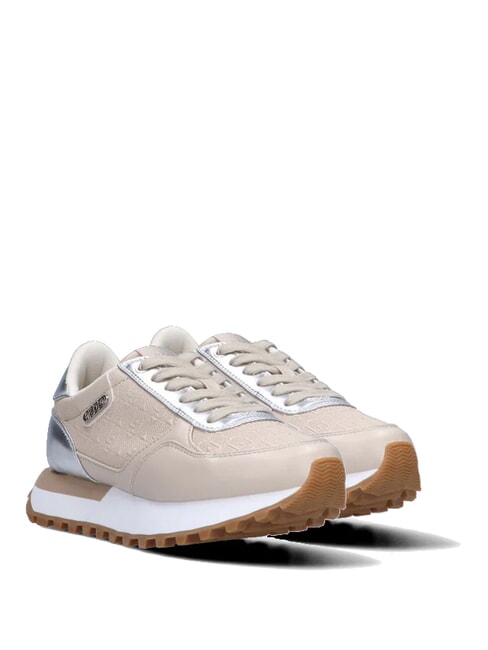 LIUJO EVELYN 915 Trampki z wstawkami z logo beżowy/srebrny - Buty damskie