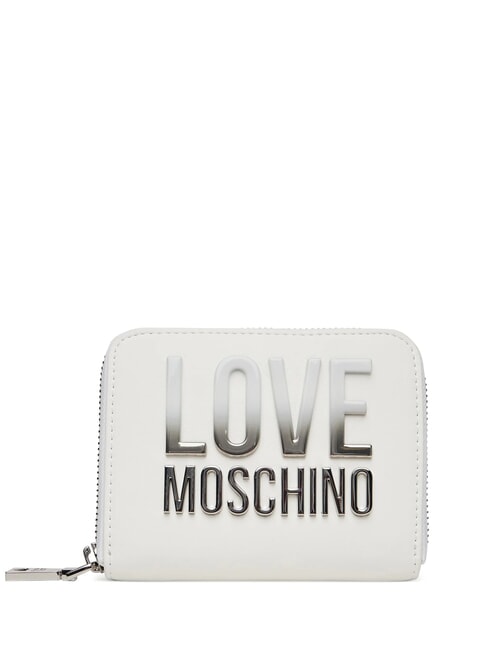 LOVE MOSCHINO ZIP AROUND Portfel biały - Portfele damskie