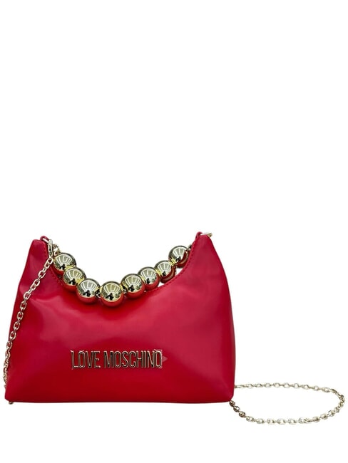 LOVE MOSCHINO CHAIN Mała torebka z paskiem na ramię CZERWONY - Torby damskie