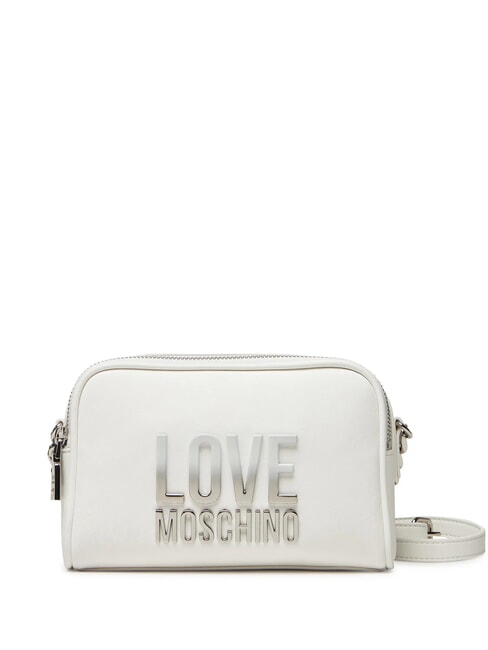 LOVE MOSCHINO BIG LETTERING Mała torba na ramię biały - Torby damskie