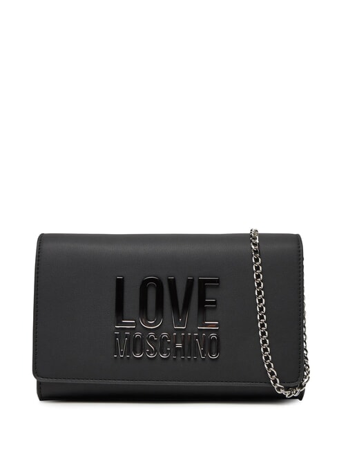 LOVE MOSCHINO CHAIN Lettering Torba na ramię Czarny/Czarny - Torby damskie