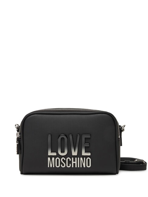 LOVE MOSCHINO BIG LETTERING Mała torba na ramię Czarny/Czarny - Torby damskie