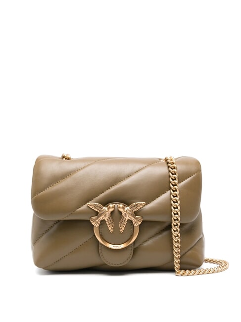 PINKO MINI LOVE BAG Torba ze skóry nappa plantacja-antyczne złoto - Torby damskie