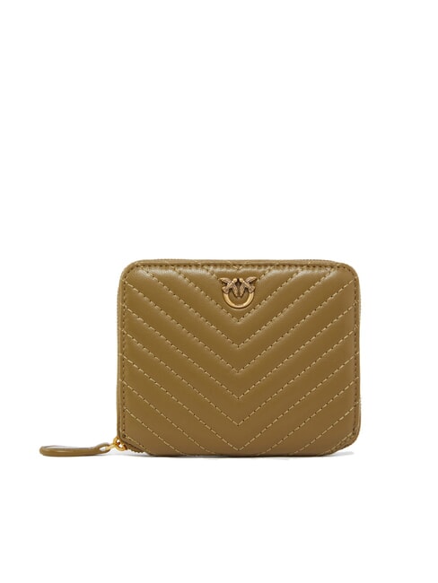 PINKO TAYLOR Quilted Portfel zapinany na suwak plantacja-antyczne złoto - Portfele damskie