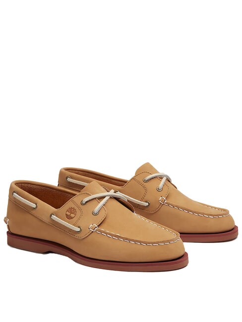 TIMBERLAND CLASSIC BOAT  Skórzane buty żeglarskie średni beżowy nubuk - Buty damskie