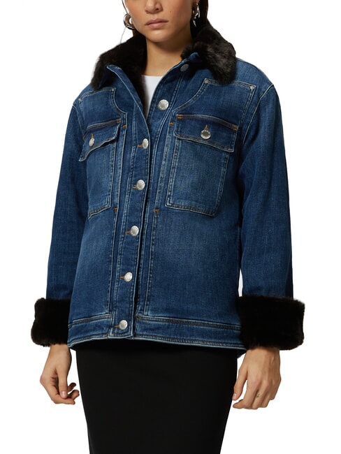 PINKO POP Kurtka jeansowa z aplikacjami średniociemny, vintage wash - Kurtki damskie