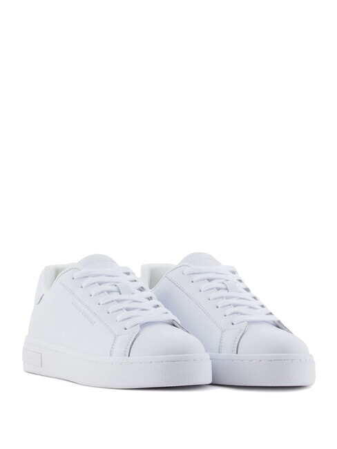 ARMANI EXCHANGE A|X Skórzane trampki śnieżnobiały - Buty damskie