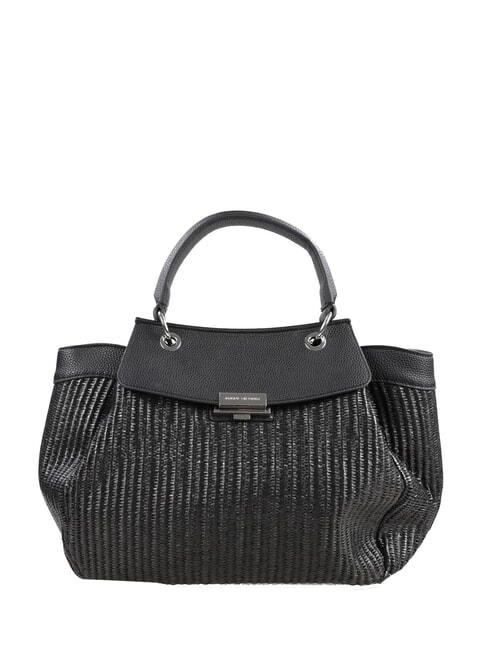 ARMANI EXCHANGE WAVE CROCHET  Torebka z paskiem na ramię czarny/czarny - Torby damskie