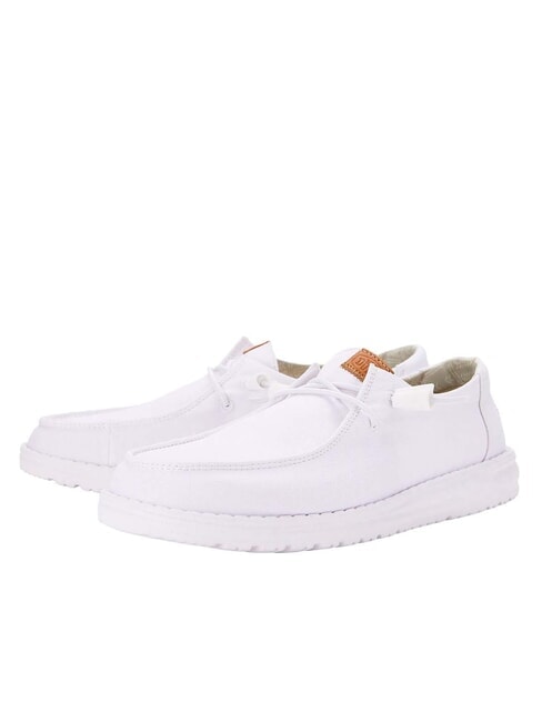 HEY DUDE WENDY CANVAS W Mokasyny płócienne biały - Buty damskie