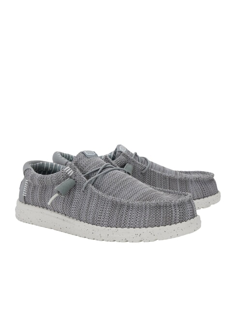 HEY DUDE WALLY STRETCH SOX Mokasyny z siateczki szary - Buty męskie