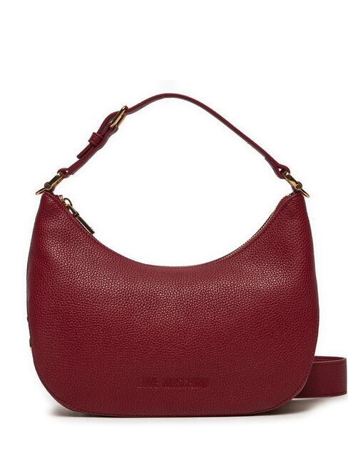 LOVE MOSCHINO HOBO Torba na ramię z paskiem na ramię wino - Torby damskie