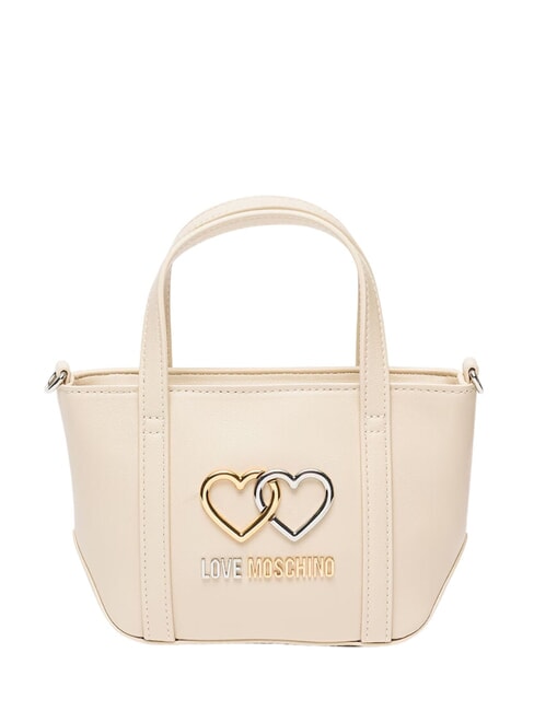 LOVE MOSCHINO TWINS  Mała torebka z paskiem na ramię kość słoniowa - Torby damskie