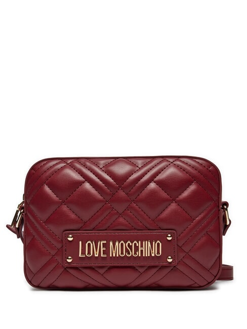 LOVE MOSCHINO QUILTED  Etui na aparat na ramię wino - Torby damskie