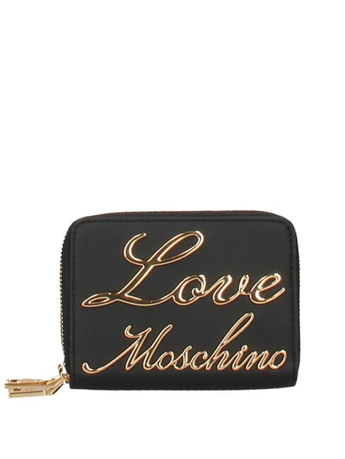 LOVE MOSCHINO LOVELY  Portfel zapinany na suwak Czarny - Portfele damskie