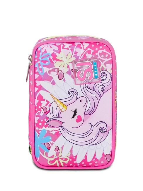 SJGANG UNICORN LED GIRL Kompletny piórnik z zestawem szkolnym FUKSJA CUKROWĄ - Piórniki i akcesoria