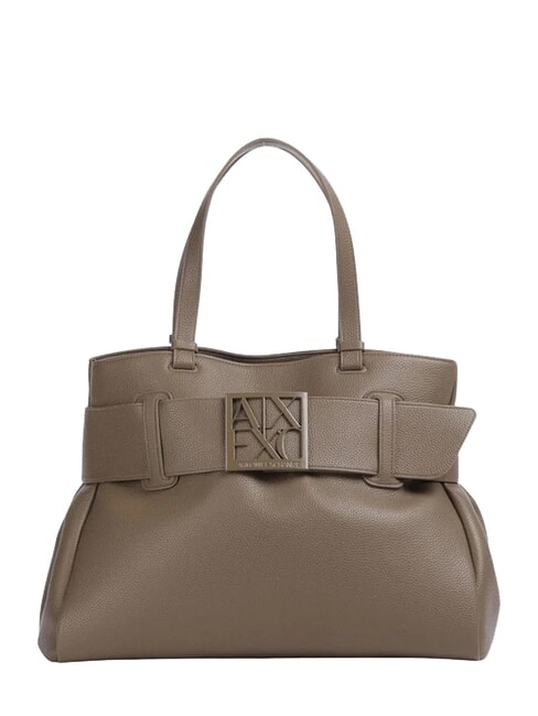 ARMANI EXCHANGE SUSIE SOFT Torba na ramię z klamrą ciemny szary - Torby damskie