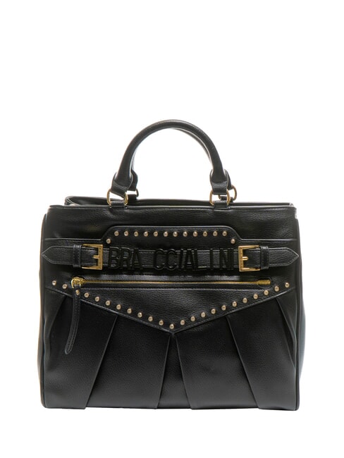 BRACCIALINI GISELLE Torba typu tote z metalowym logo czarny - Torby damskie