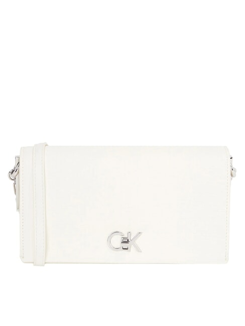 CALVIN KLEIN CK CHAIN Mała torba na ramię kreda - Torby damskie