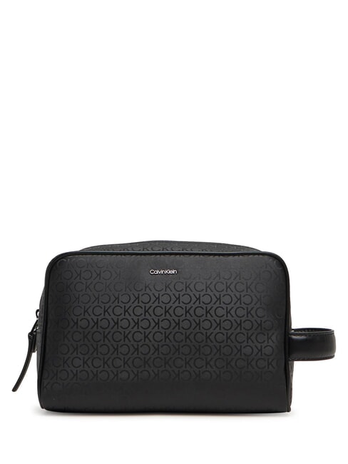 CALVIN KLEIN CK SLEEK MONO Kosmetyczka industrialny mono czarny - Kosmetyczka